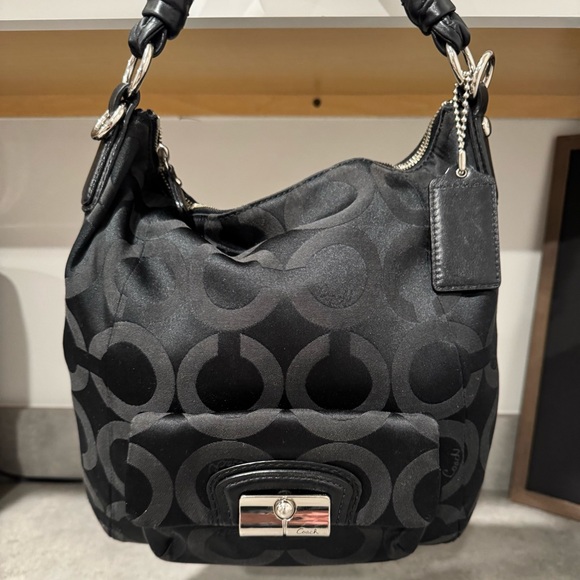 Coach Kristin Op Art Sateen Satchel Purse! GUC!! - Picture 4 of 13